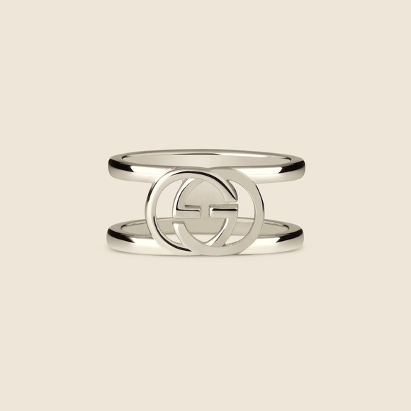 GUCCI INTERLOCKING WIDE OPEN BAND - Picture 1 of 13